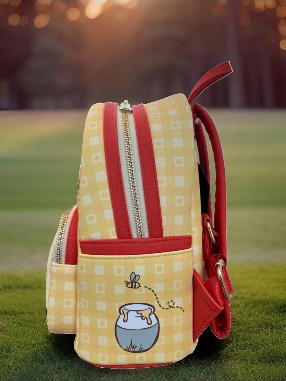 NEW Loungefly Disney Winnie the Pooh Floral Gingham Backpack Roo Tigger Eeyore